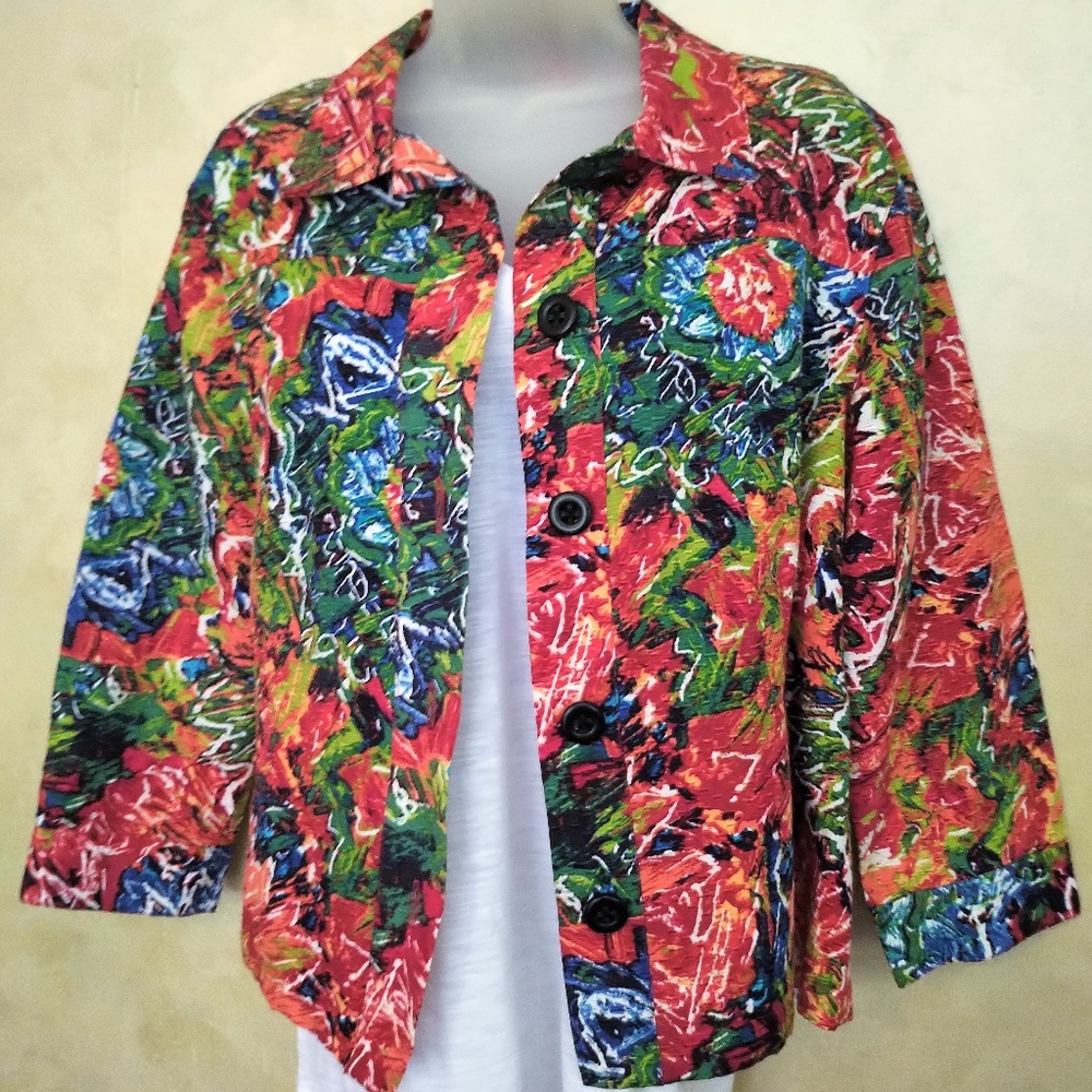 Brilliantly Bright Jacket by Chico's Like New L - Picture 2 of 5